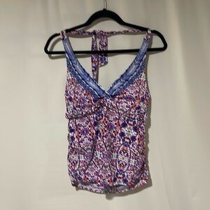 Athleta Floral One Piece Swimsuit - Pink and Blue